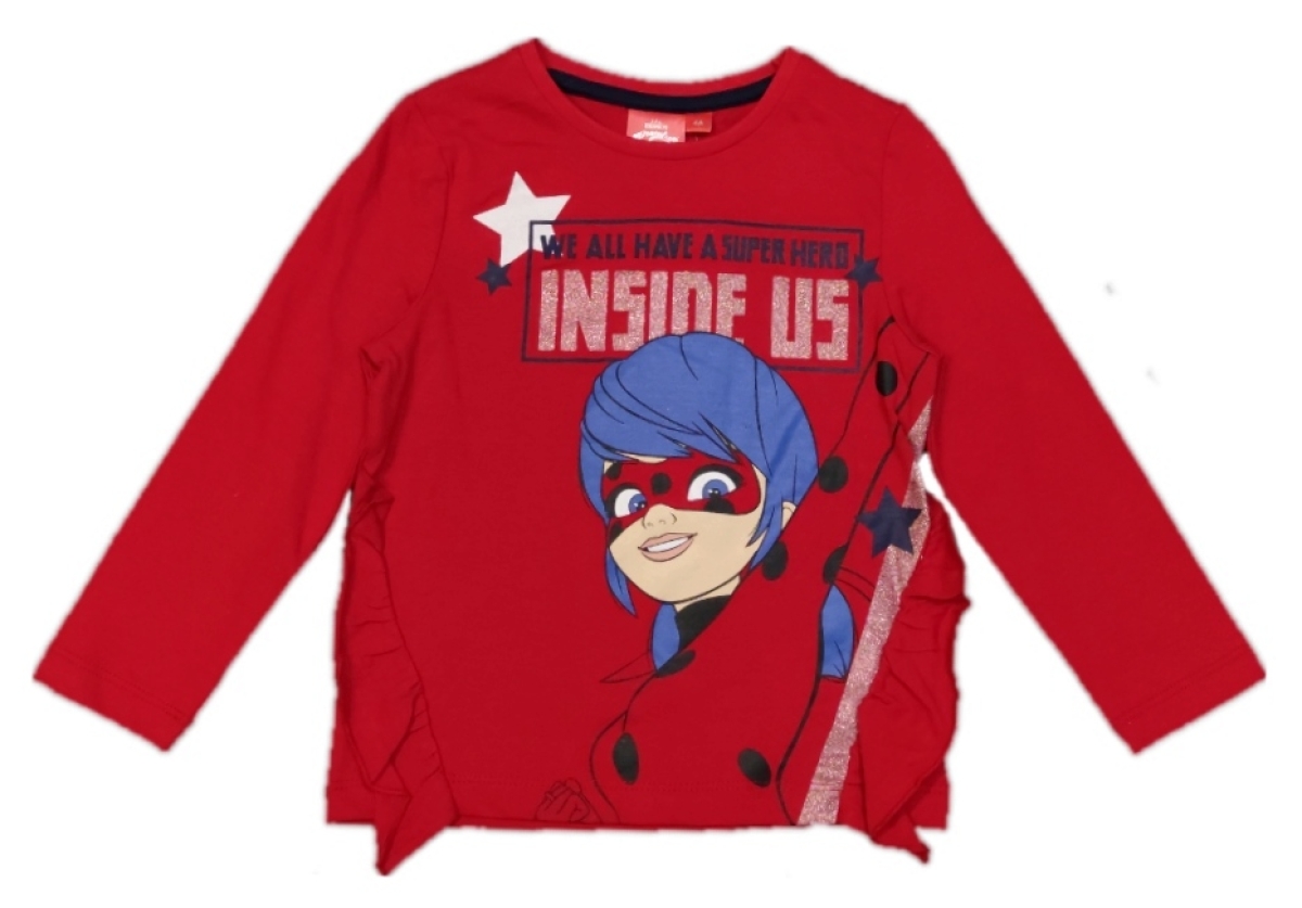 Ladybug Langarmshirt für Mädchen in rot "Inside us"